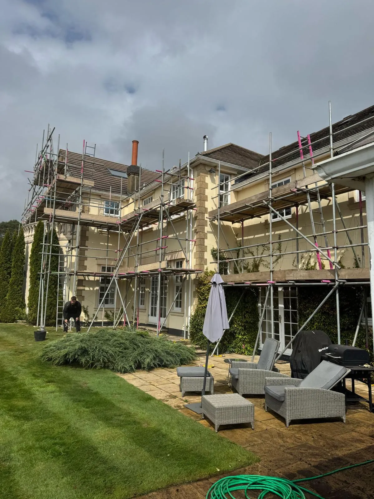 Heritage property scaffolding access